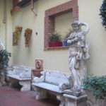 Cute courtyard at Ostello Archi Rossi