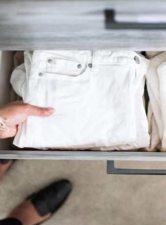 Black woman organizing home